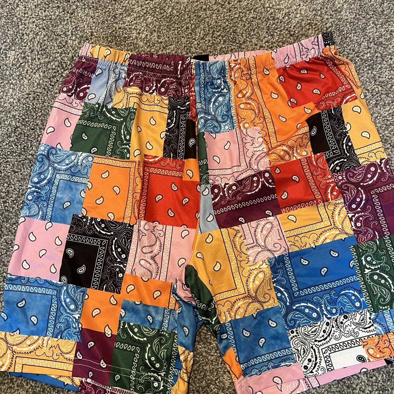 Bandanna style shorts from shein. Says they are a... Depop