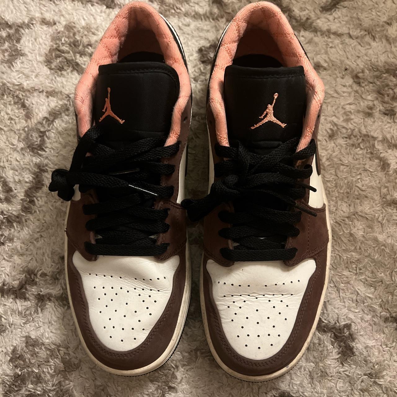black orange white jordan 1