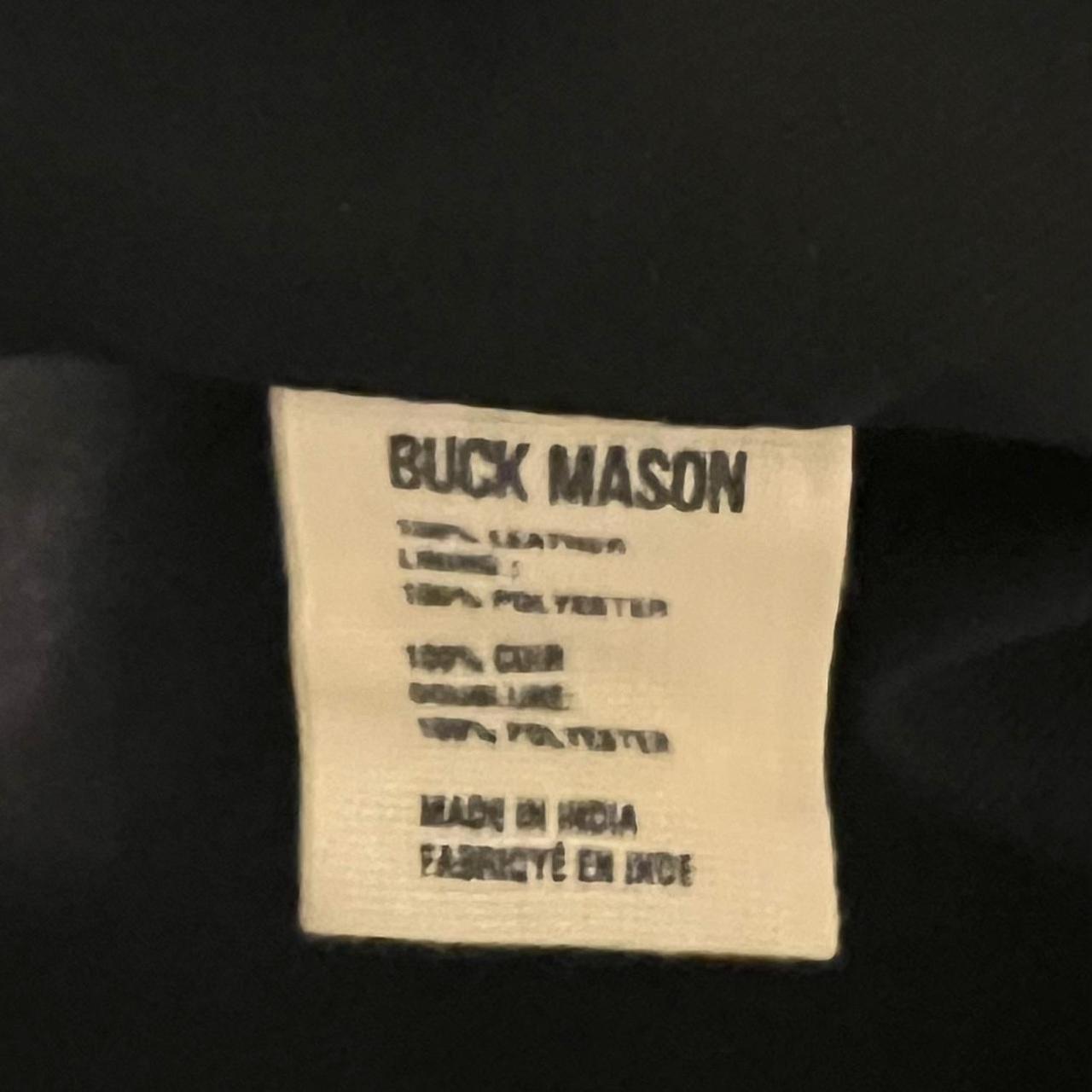 Buck Mason black lamb skin leather moto jacket.... - Depop