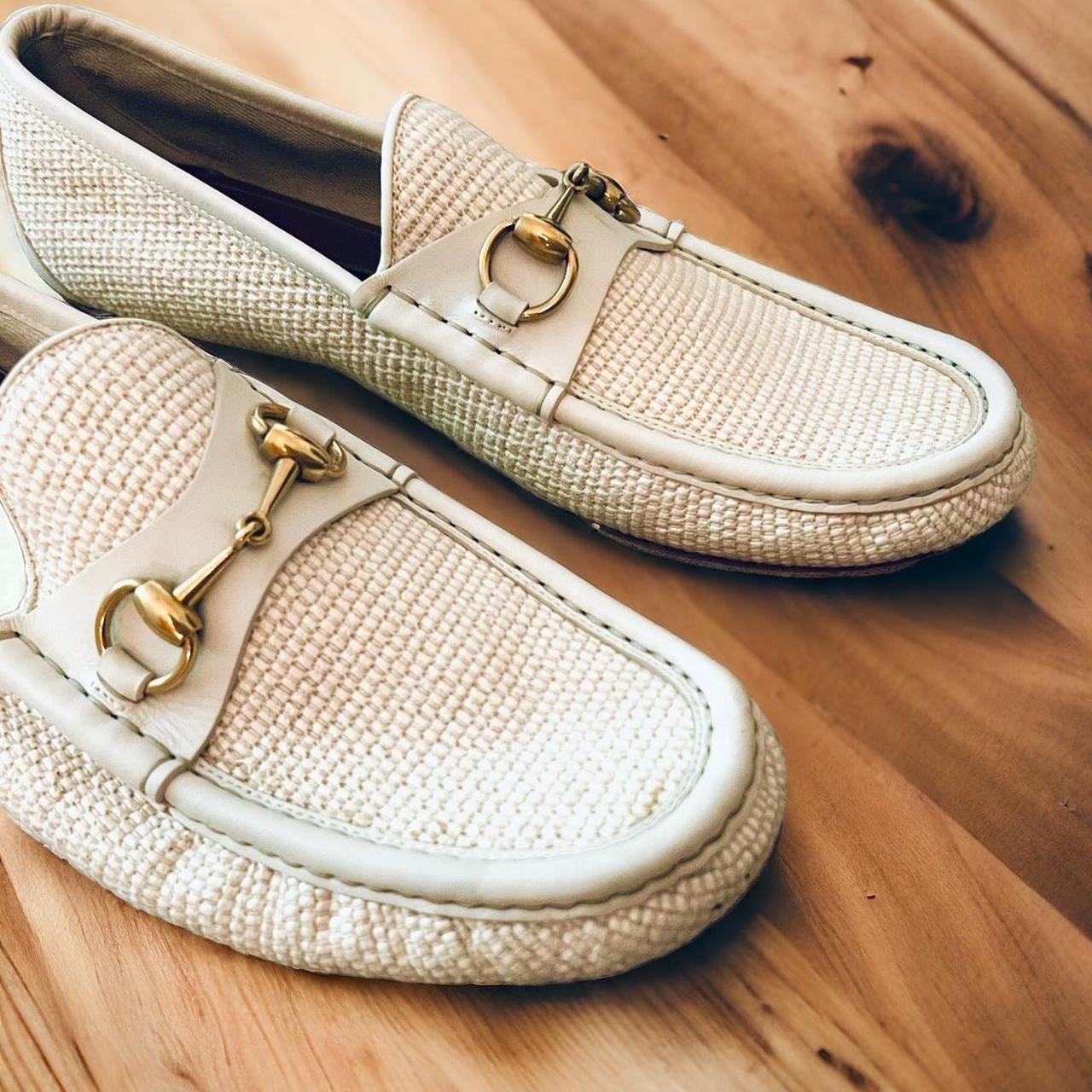 Cream on sale gucci loafers