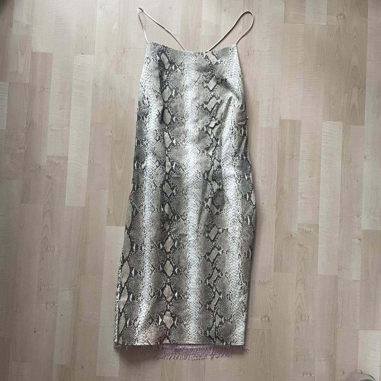 Snakeskin hot sale backless dress