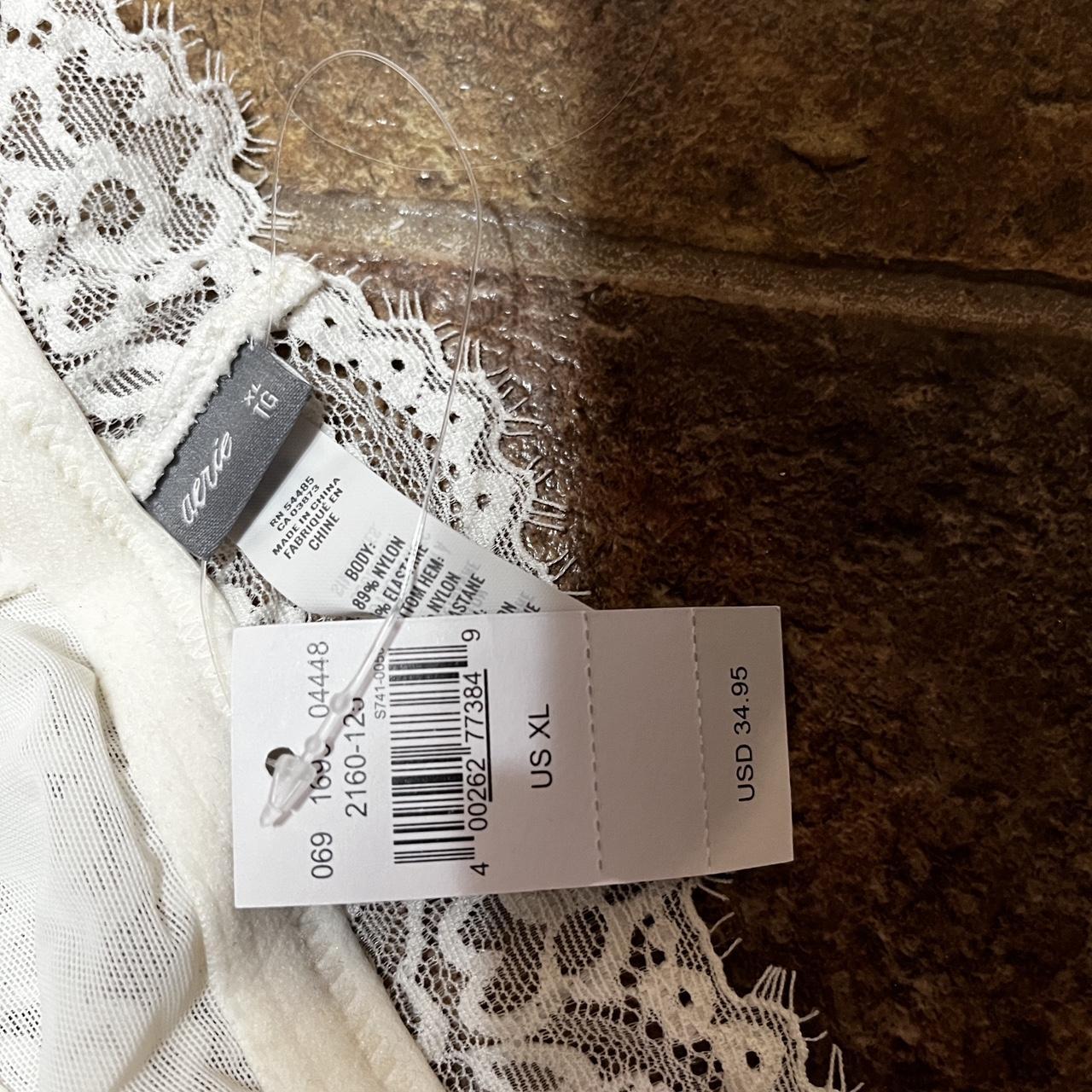 Aerie NWT white lace padded bralette XL - Depop