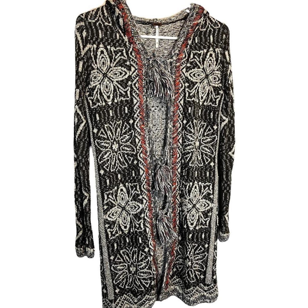 Free selling People Kai Tassel Pom Hooded Long Cardigan