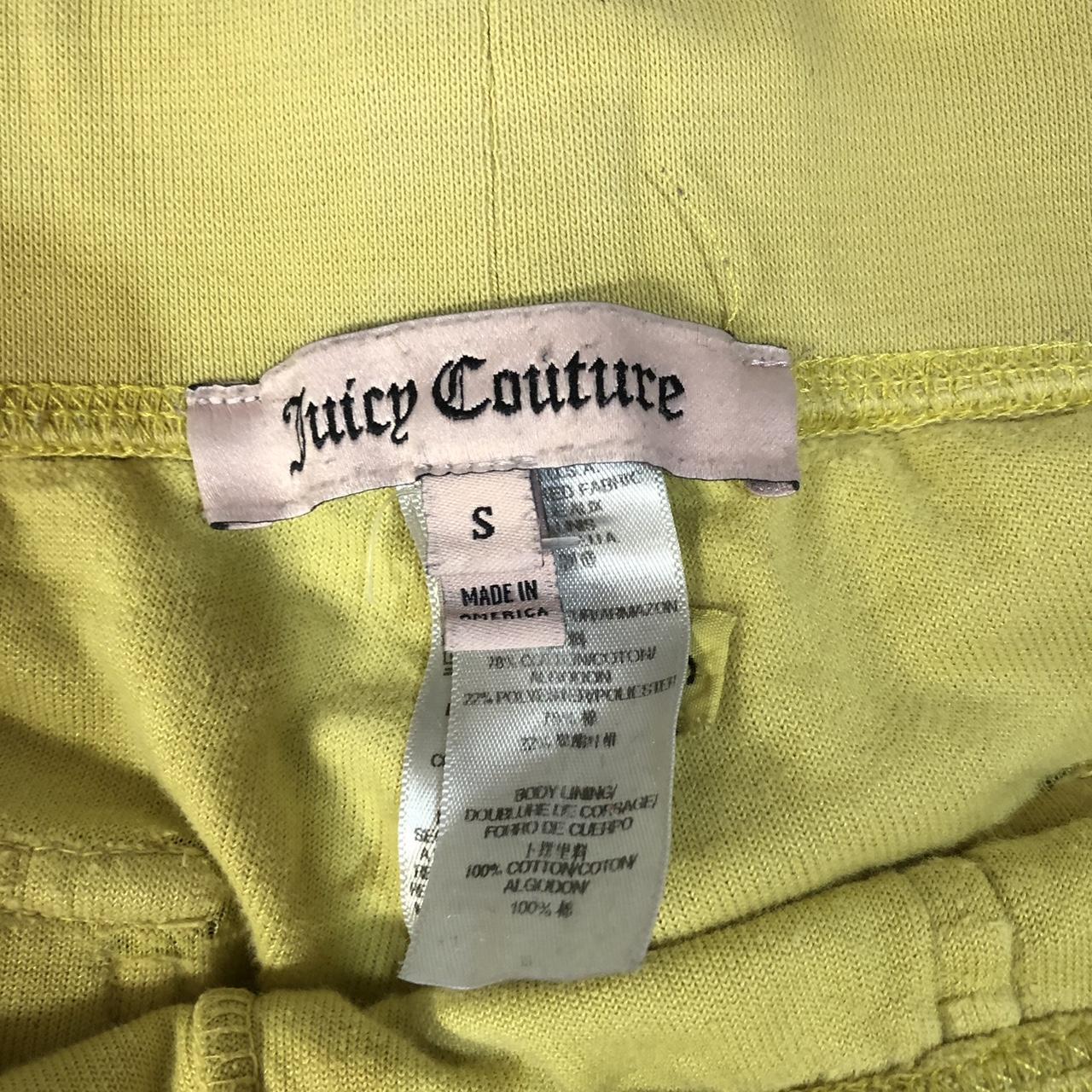 Juicy couture yellow velvet track pants -size small... - Depop