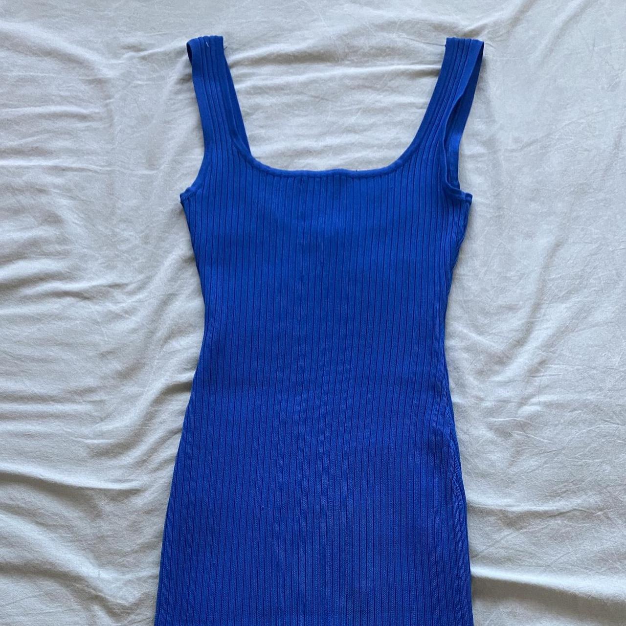 Glassons blue knit midi dress in size xs. I love... - Depop