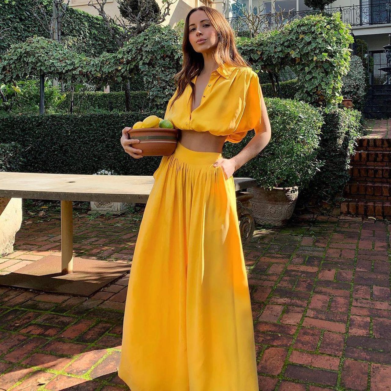 Sheike mustard yellow two piece set (selling... Depop