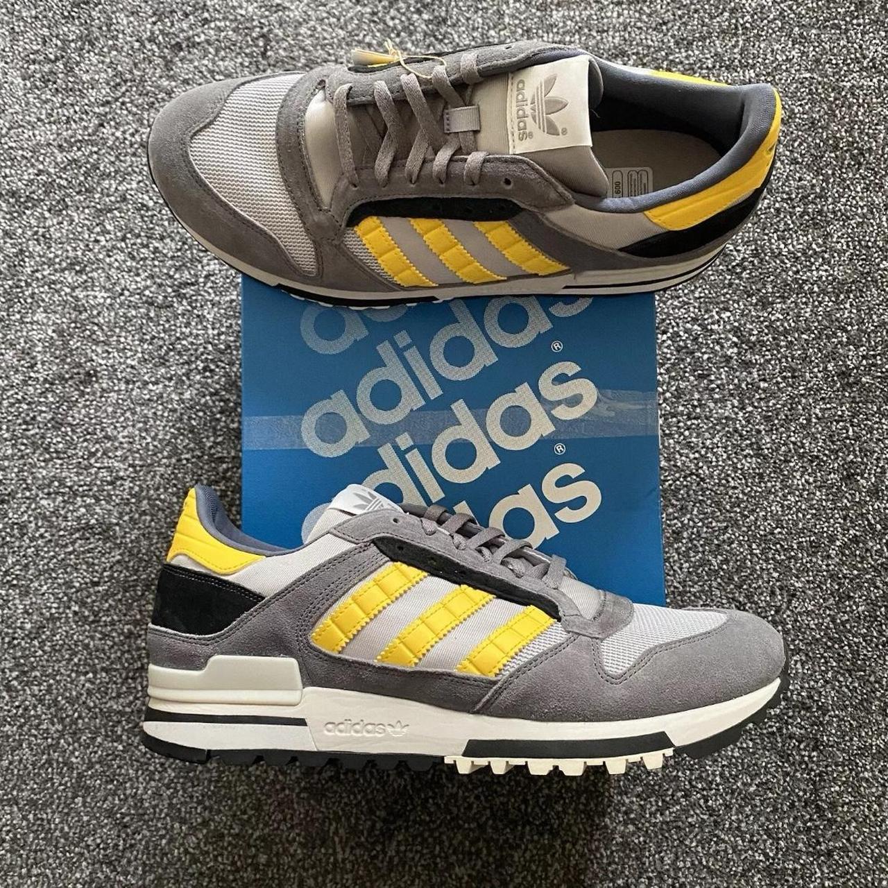 Adidas Originals ZX 600 2024 Grey Yellow Black UK 12. Depop