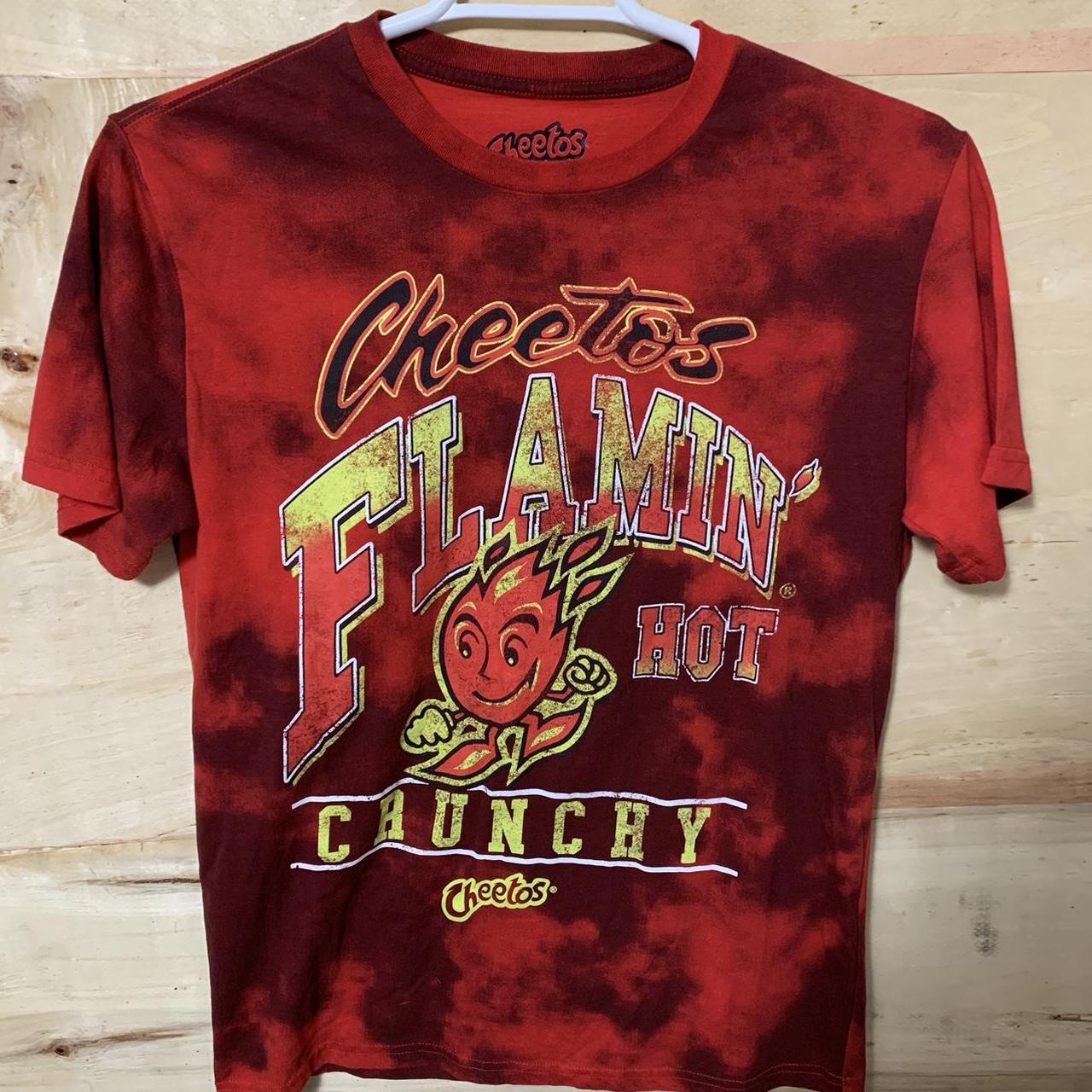 Red Tie Dye Flamin Hot Cheetos T Shirt All Sales Depop 