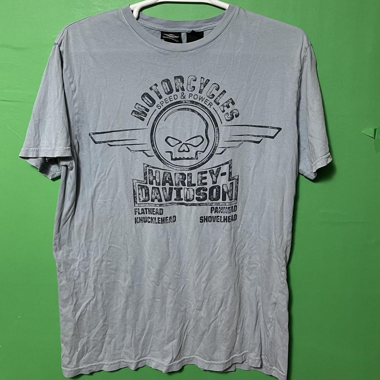 Harley Davidson Motorcycle Skull T-shirt ALL SALES... - Depop