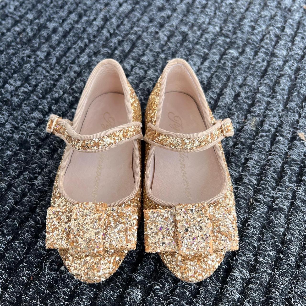 Gold Ballet-shoes | Depop