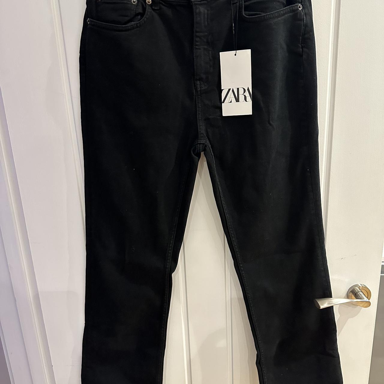 Zara The Cropped Bootcut Mid Waist Slim Fit Depop