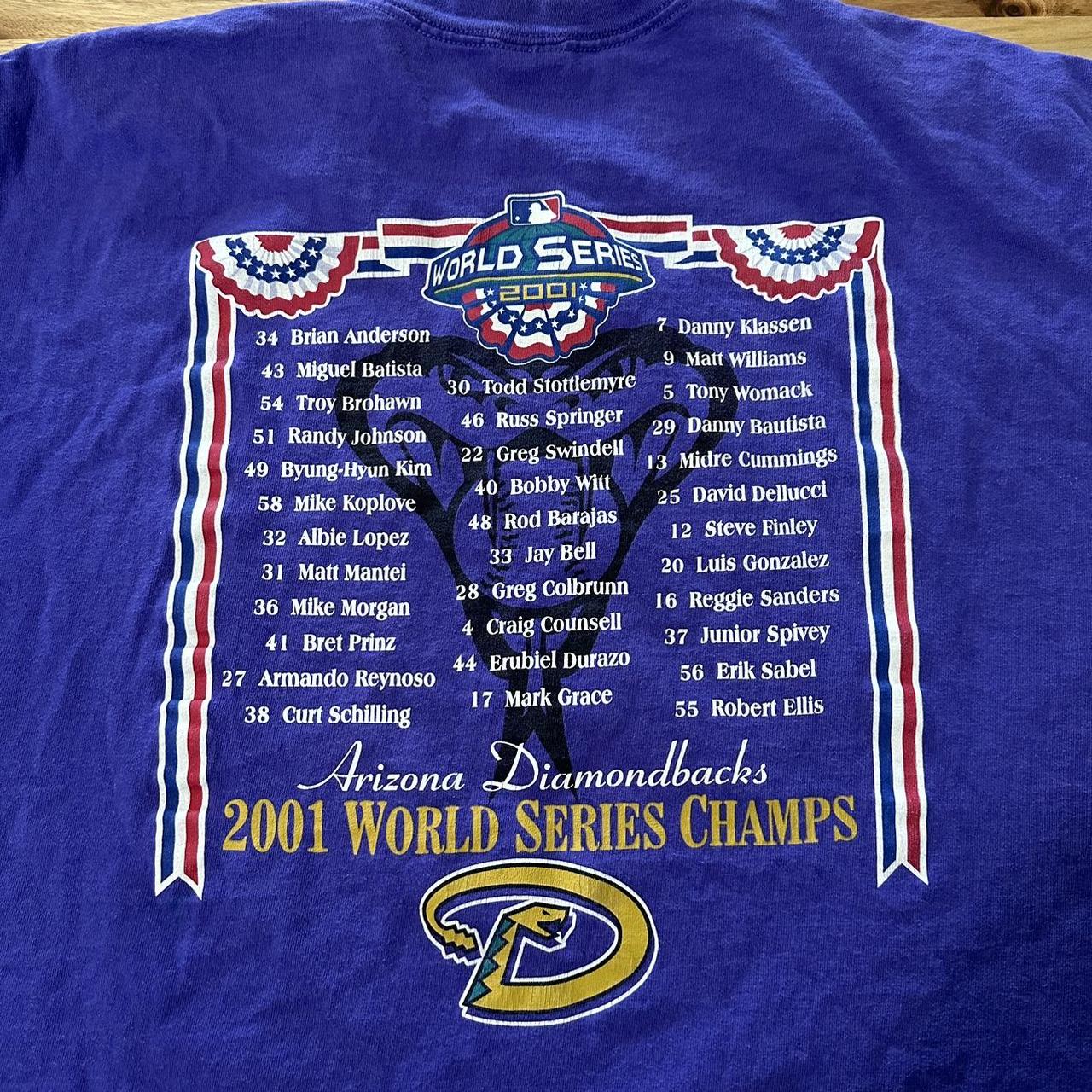 Vintage Arizona Diamondbacks Shirt 2001 World Series - Depop