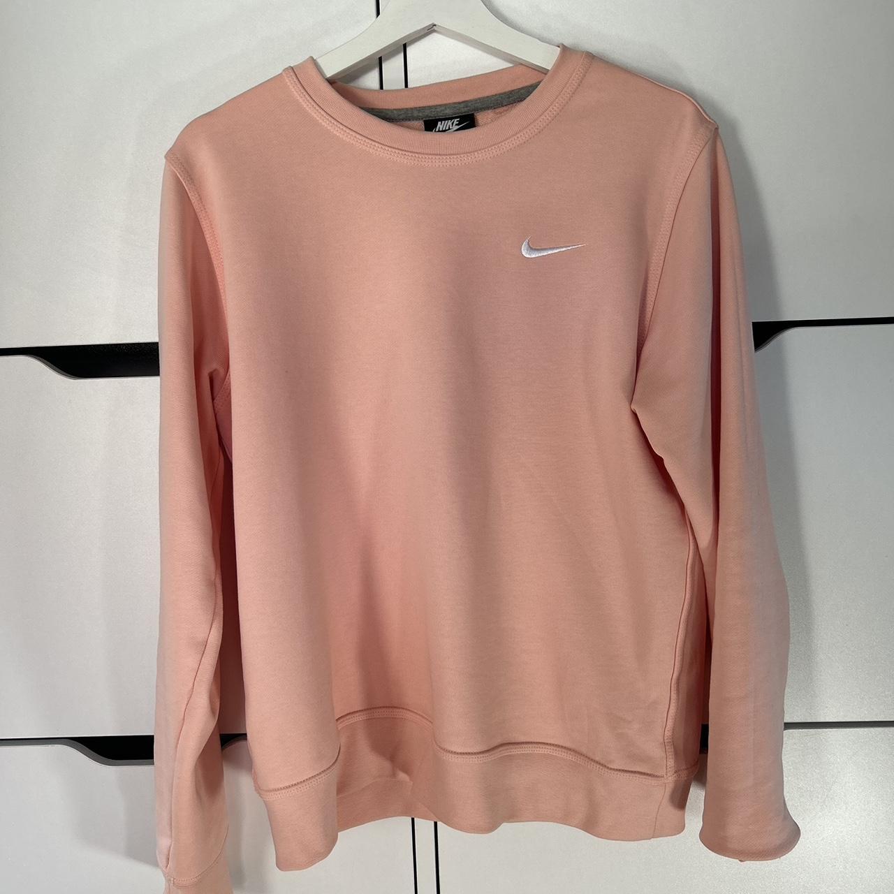 nike pink swoosh sweatshirt