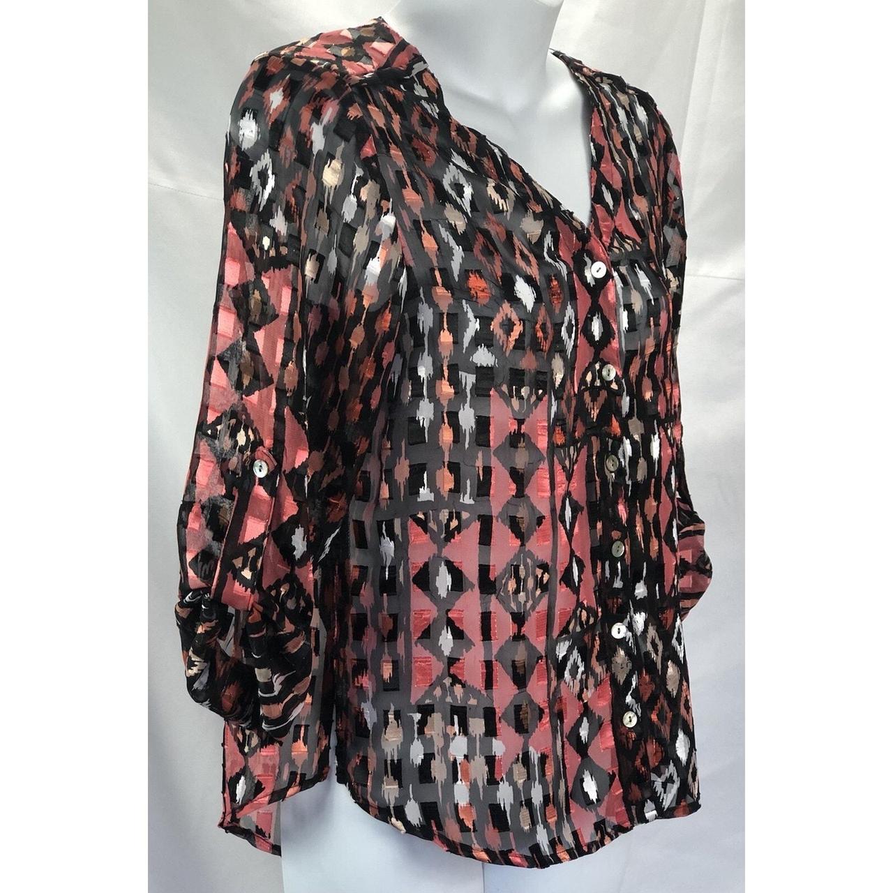Ruby Rd. Women's Blouse - Black/Orange - 4 – Ruby… - image 2