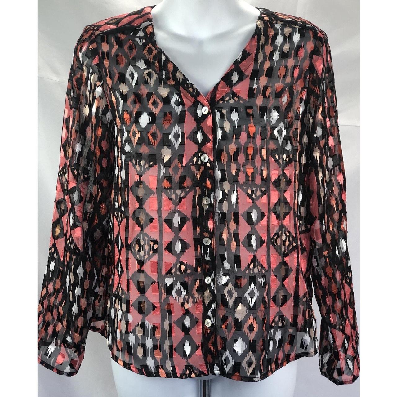 Ruby Rd. Women's Blouse - Black/Orange - 4 – Ruby… - image 6