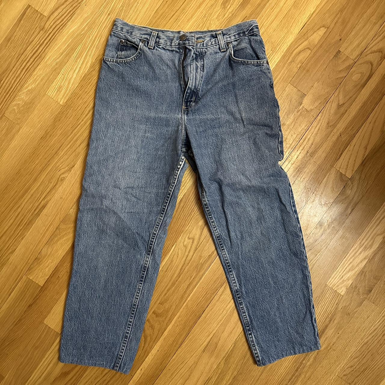 lands end blue jeans size 10 y2k cottagecore... Depop