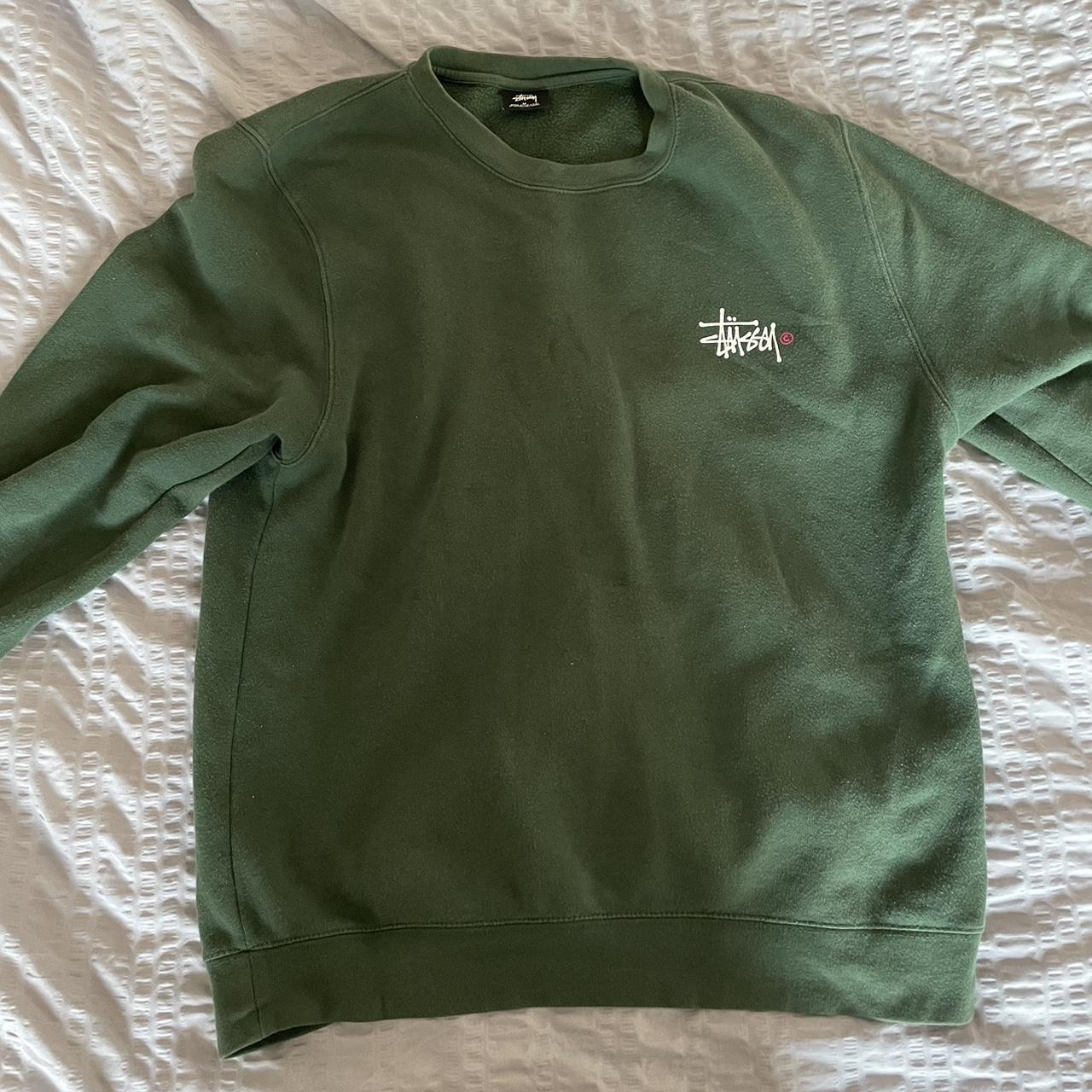 Green stussy sweatshirt - Depop