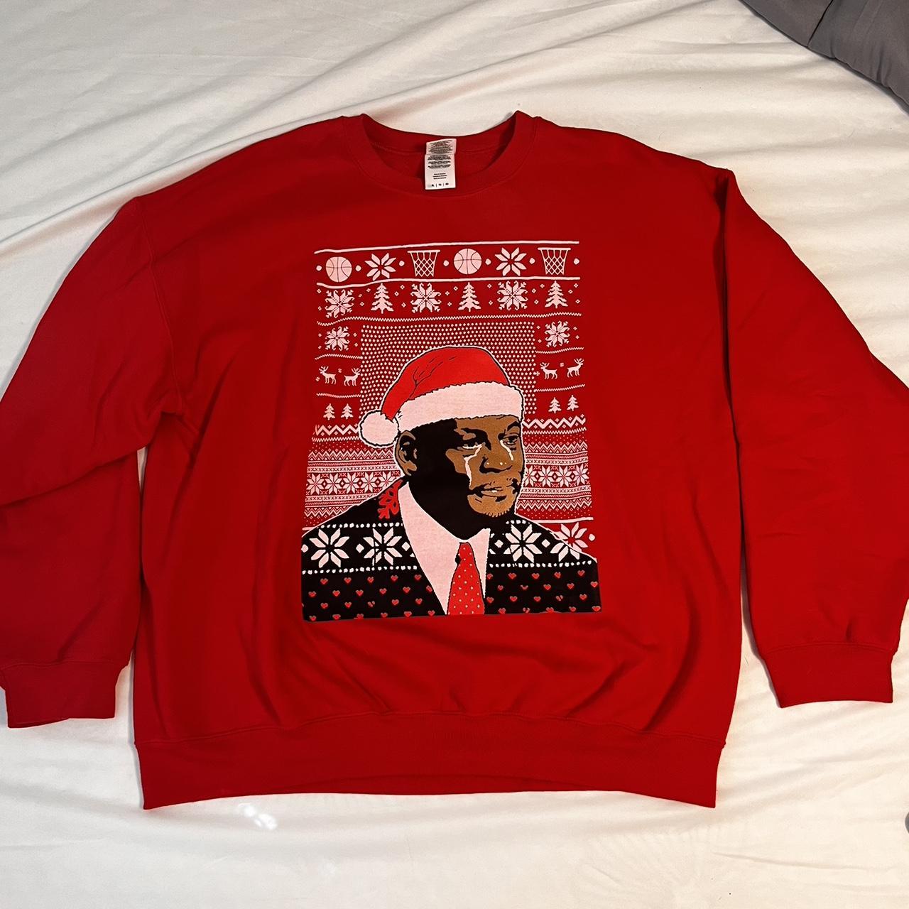 Crying jordan christmas on sale sweater