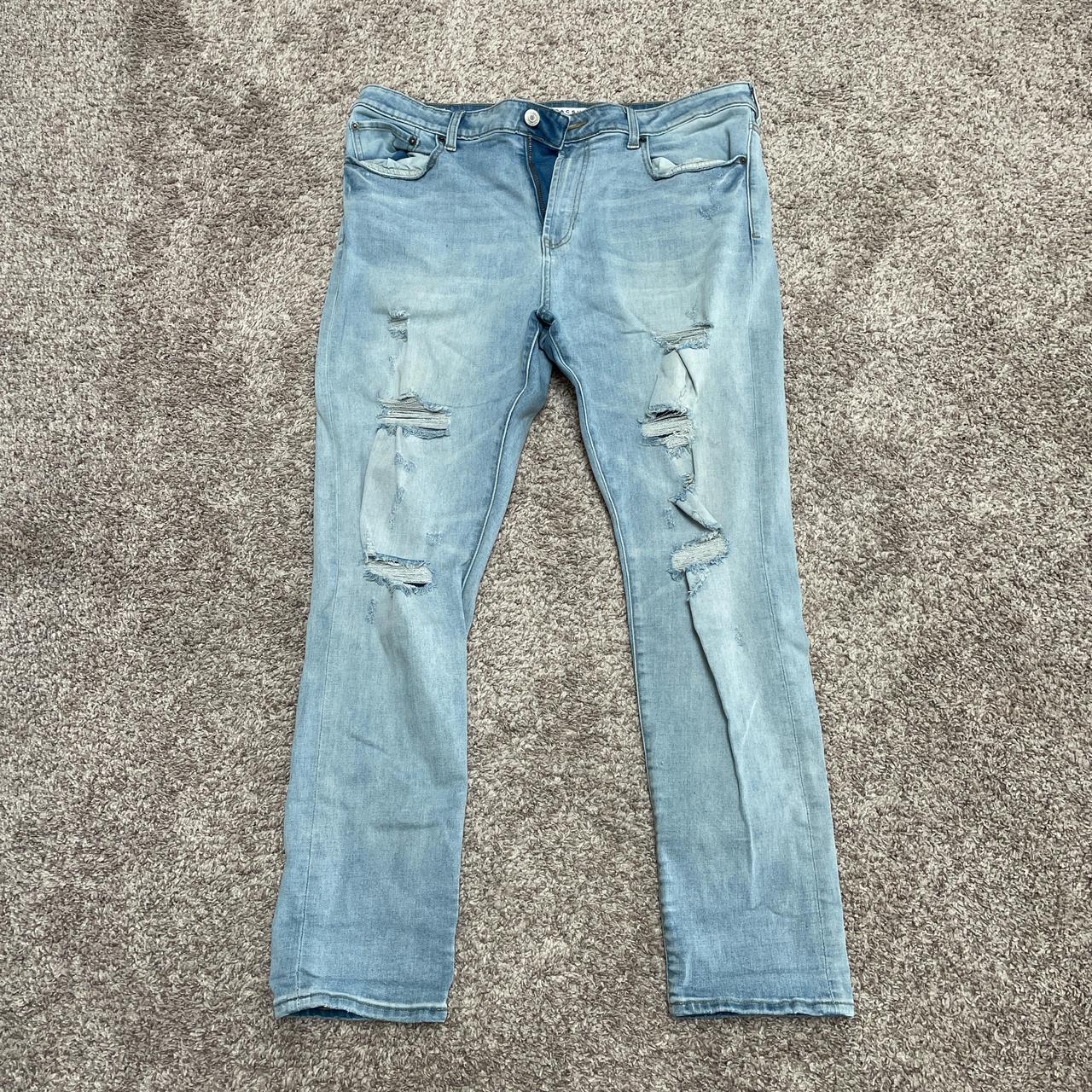 PacSun Men's Jeans Blue L – Pacsun light washed slim taper