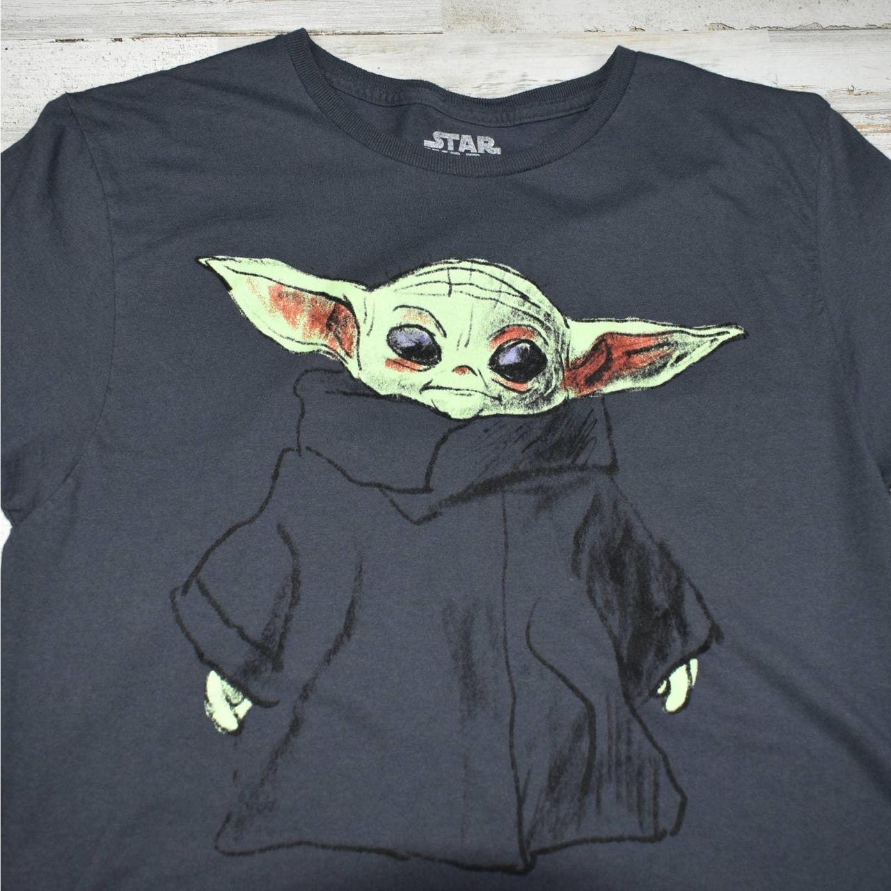 Star Wars Men's Mad Engine Baby Yoda Gray T-shirt Short Sleeve Size XL