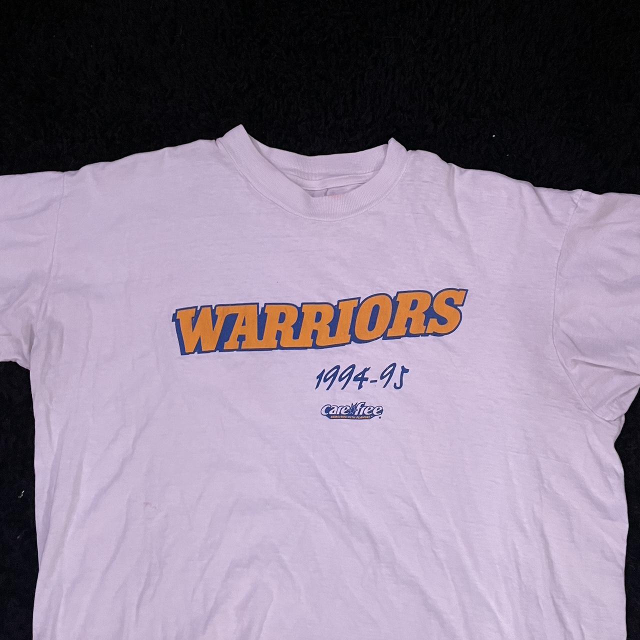 vintage single stitch warriors t shirt #90s... - Depop