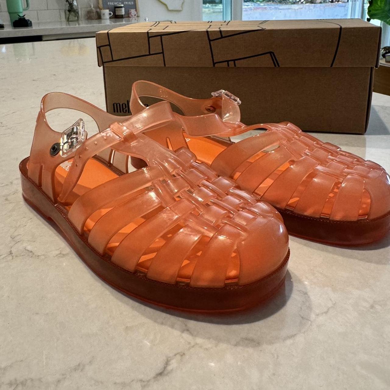melissa red jelly sandals womens