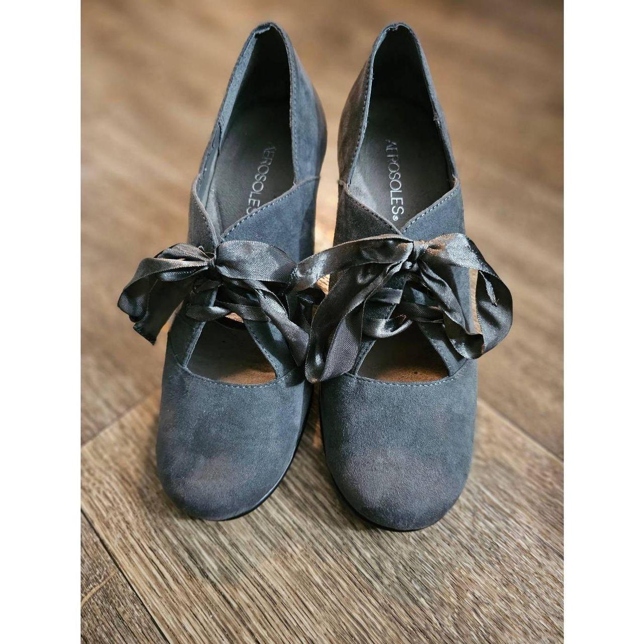 Dark grey best sale satin shoes