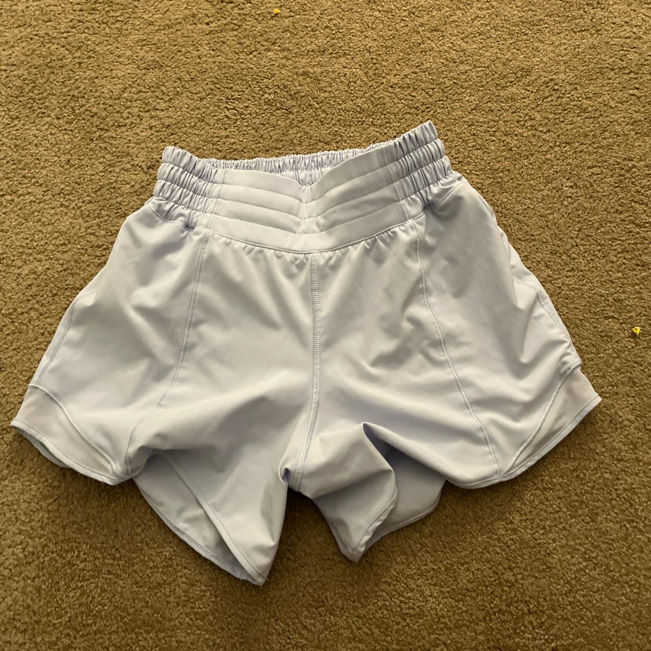 Pastel blue hotty hots 4inch high rise Size 2 Worn... Depop