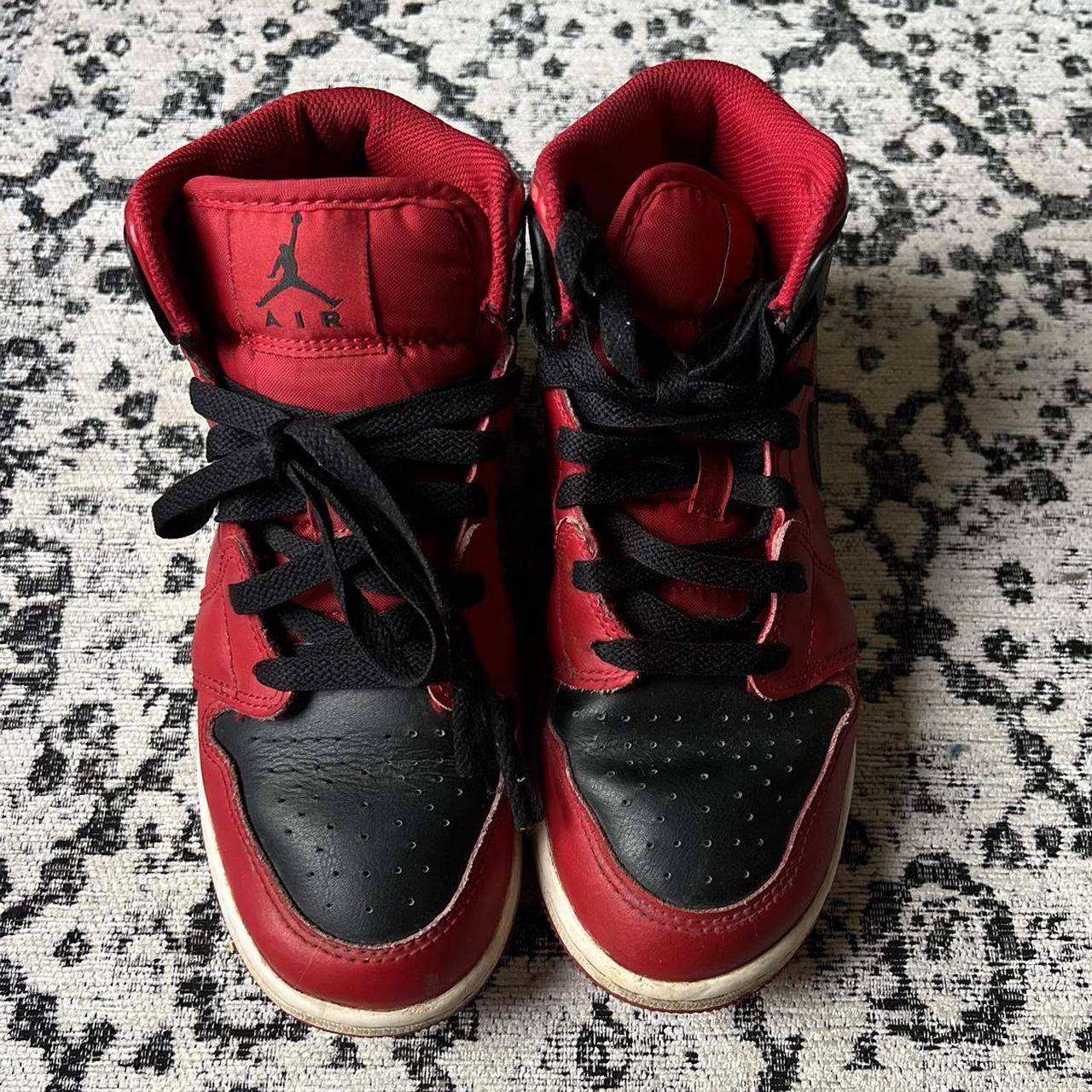 🍒 red and black air jordan 1 mid 🍒 - amazing... - Depop