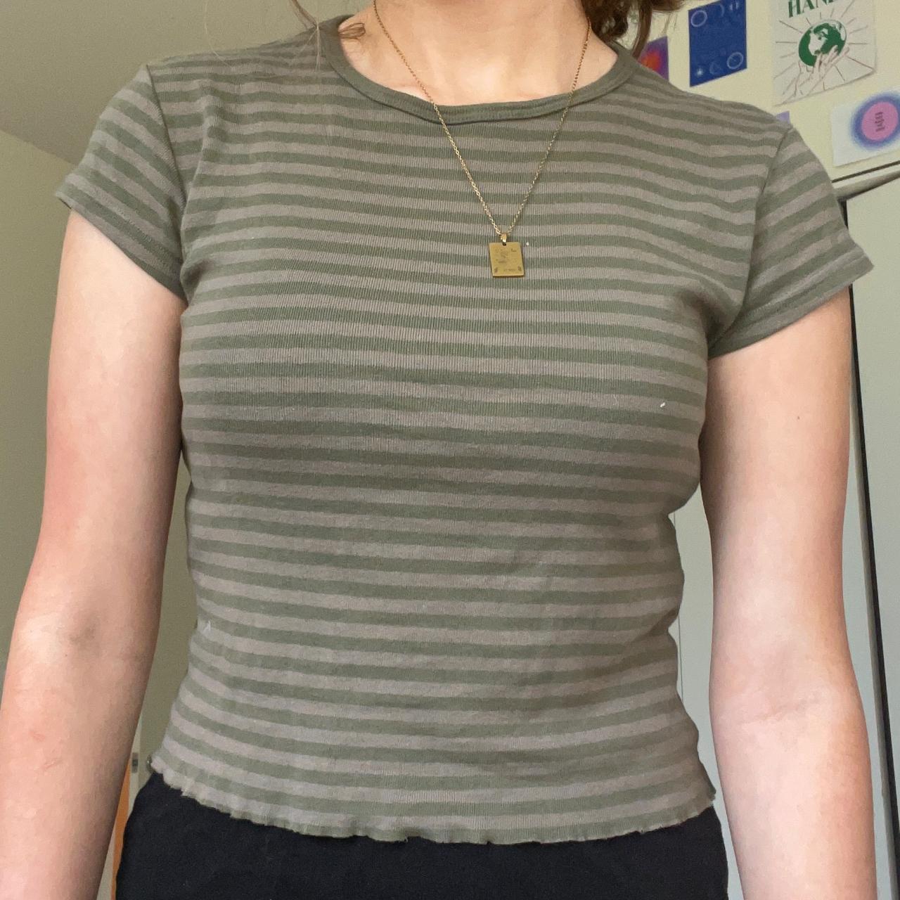 ON HOLD brandy striped baby tee great... Depop
