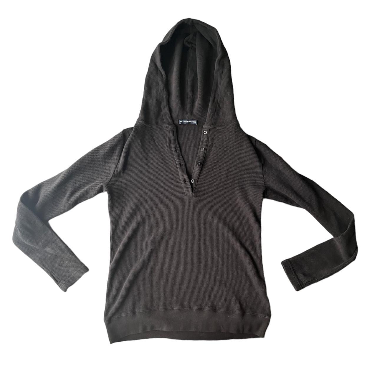 brandy black waffle knit hoodie recently bought... Depop