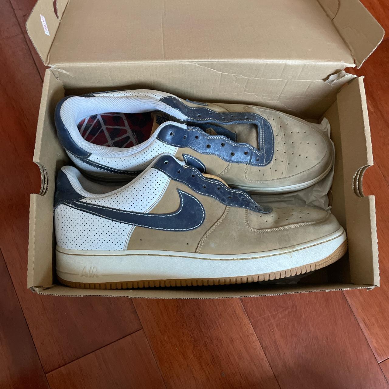Brown limited, edition suede Air Force ones... Depop