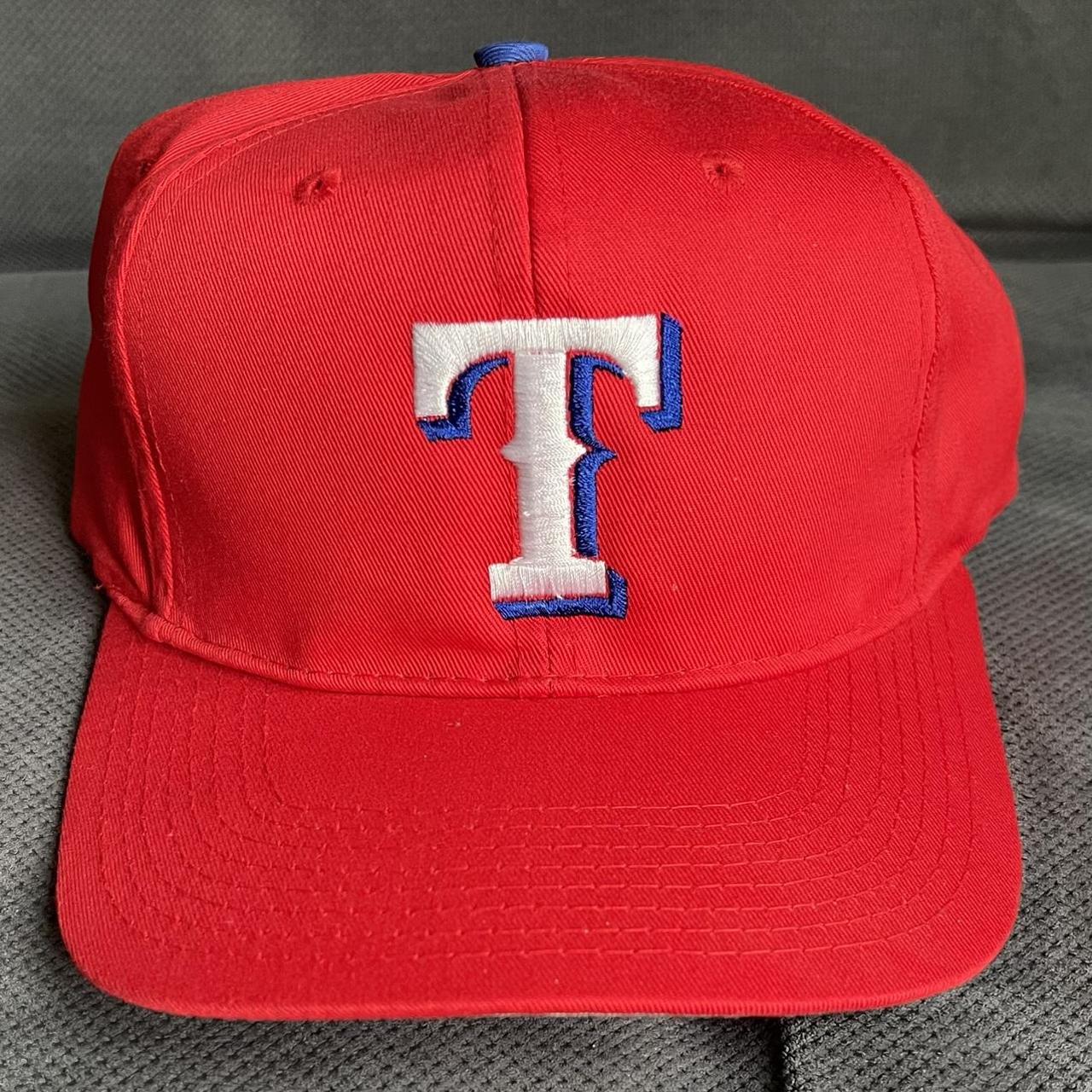 VINTAGE Texas Rangers Hat Cap Snapback Hat Twill MLB - Depop