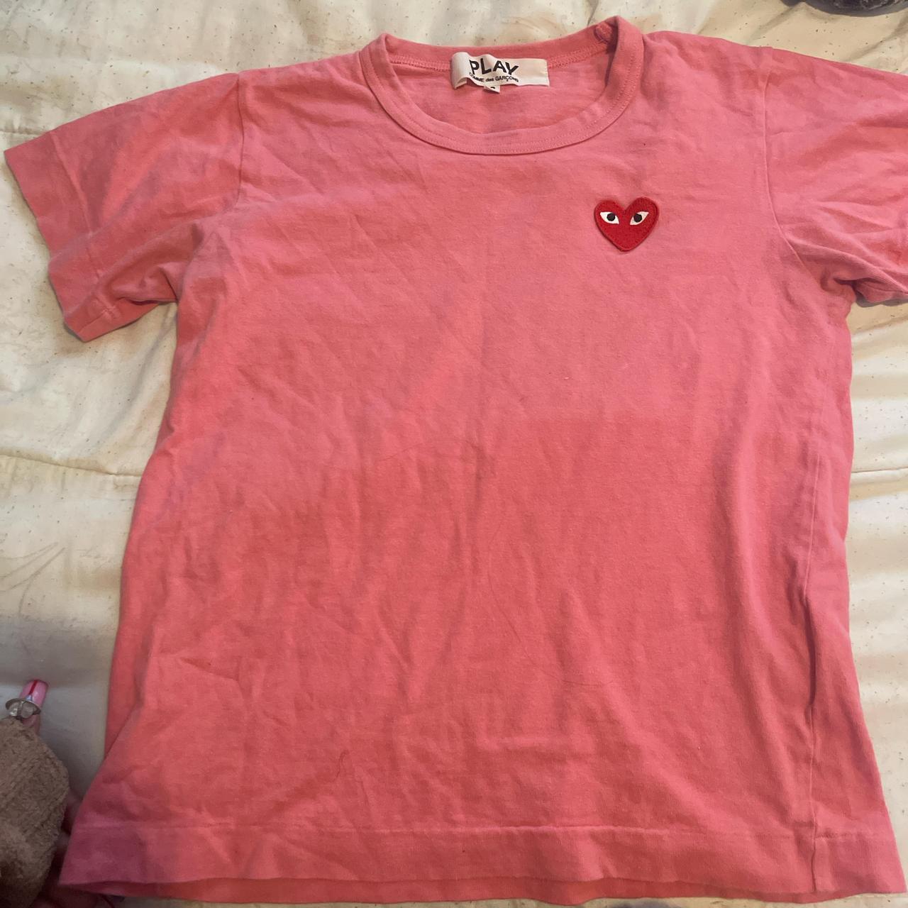 Pink cdg shirt deals