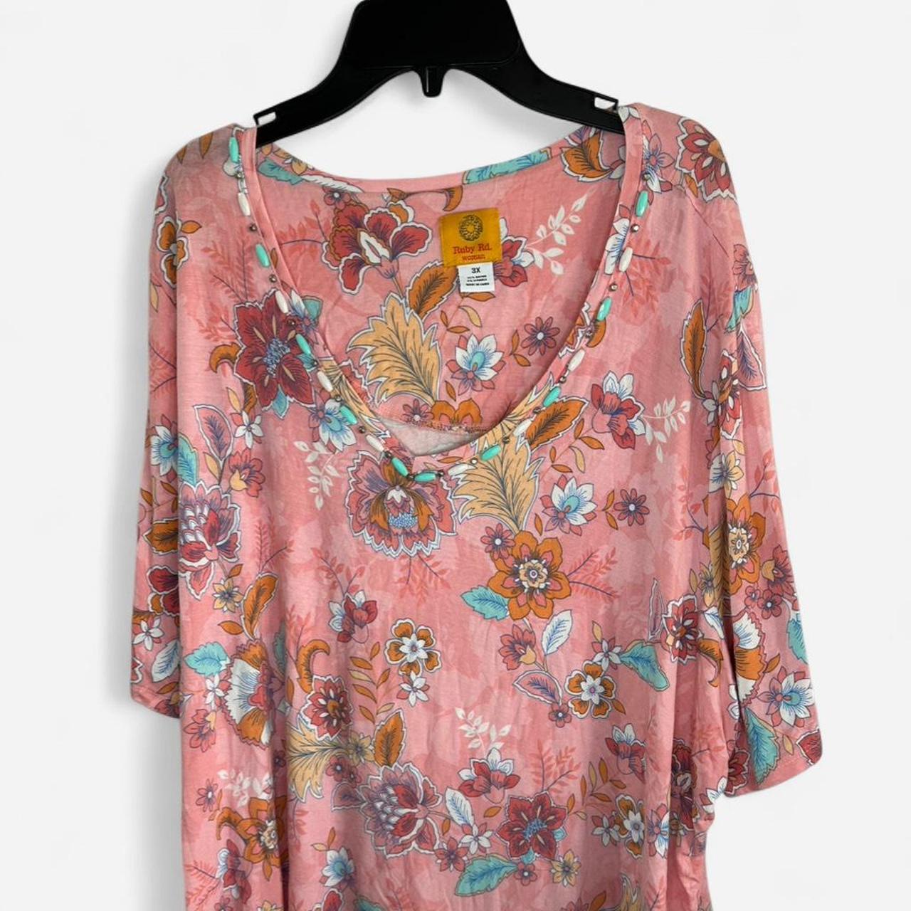 Ruby Rd. Women's Blouse - Pink/Multi - 3XL – Ruby… - image 1