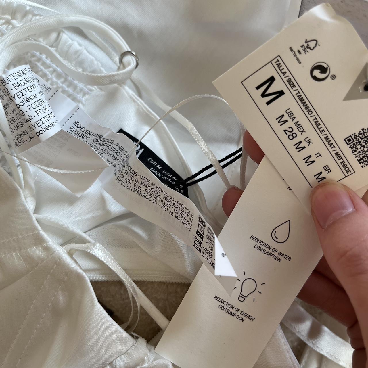 Zara white corset crop top Size Medium but shown... Depop