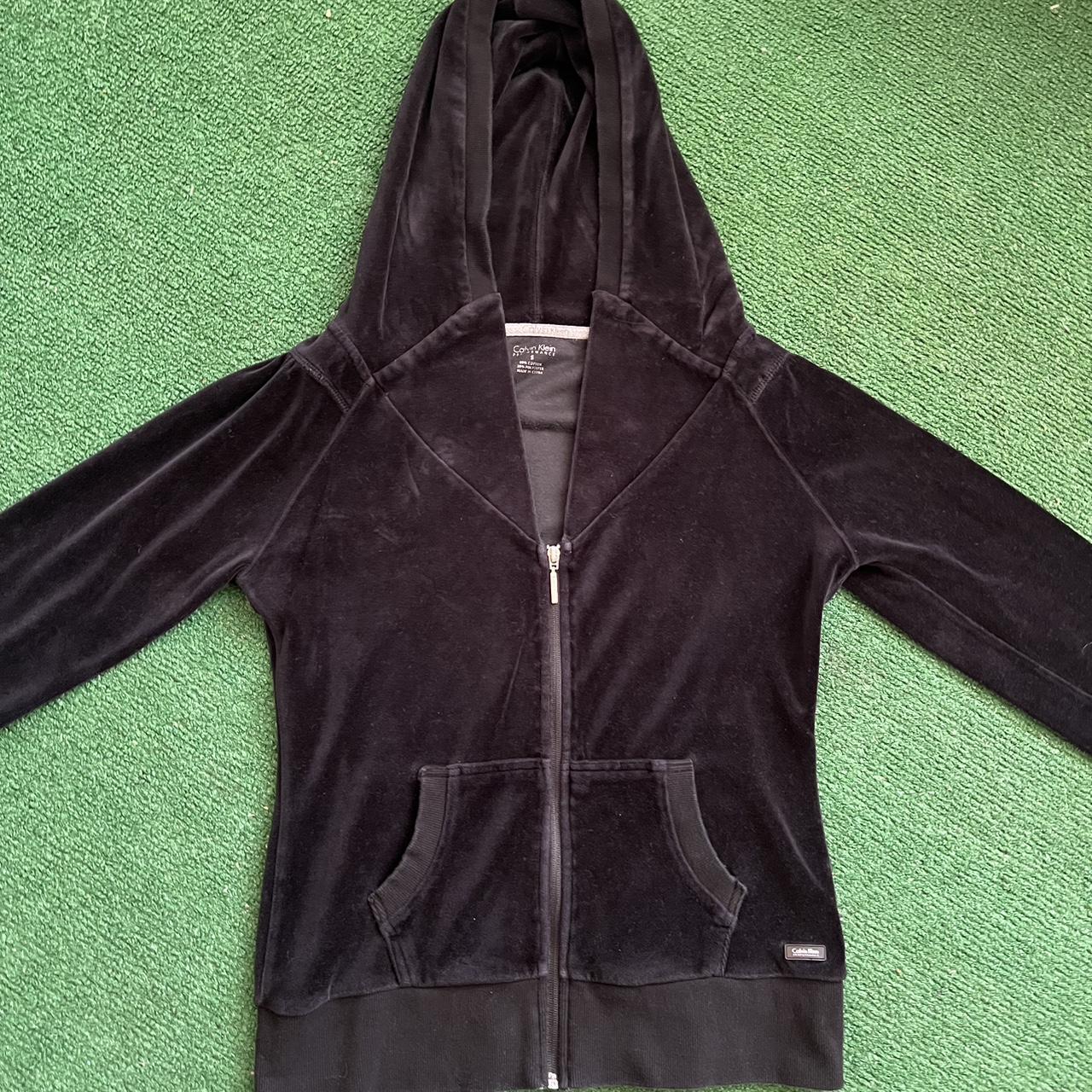 vneck calvin klein velvet jacket! size small!... Depop