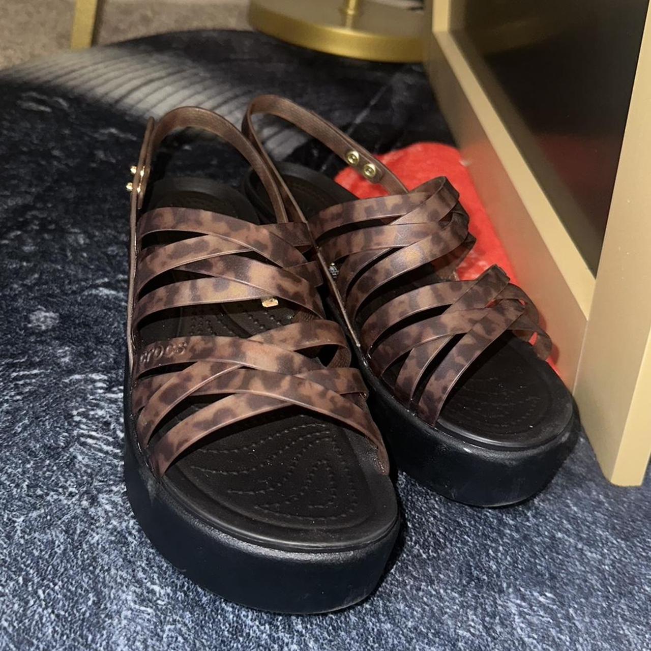 Brand new platform croc sandals with fur inside and - Depop