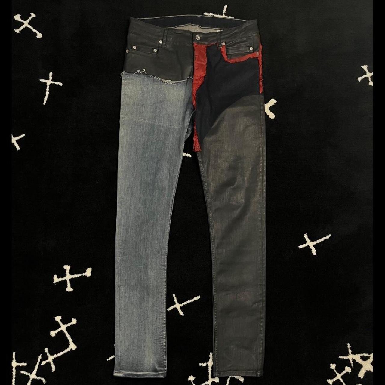 RICK OWENS SS19 BABEL TYRONE CUT WAXED JEANS Size:... - Depop