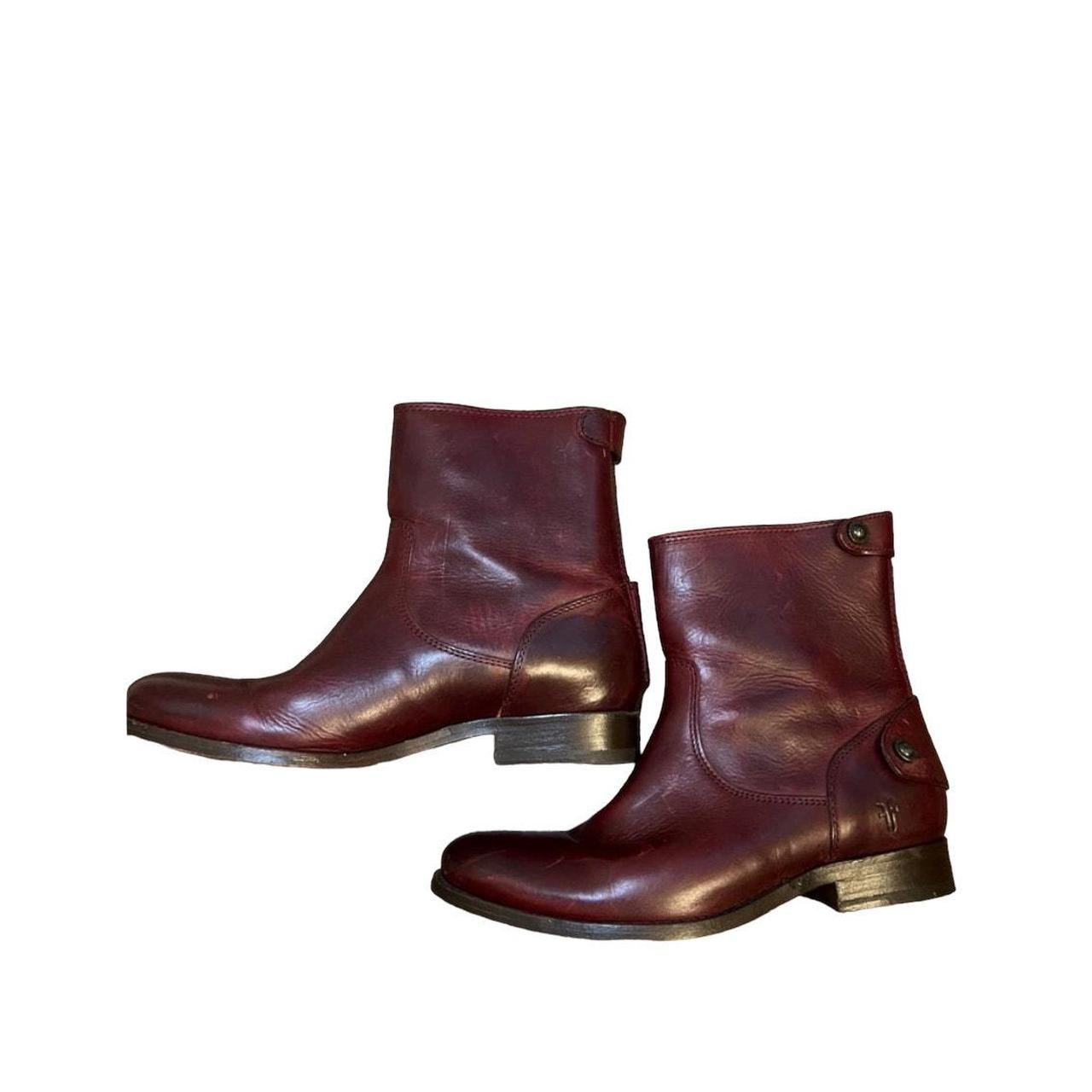 Frye Melissa Button Back Zip store boots in Cognac 6