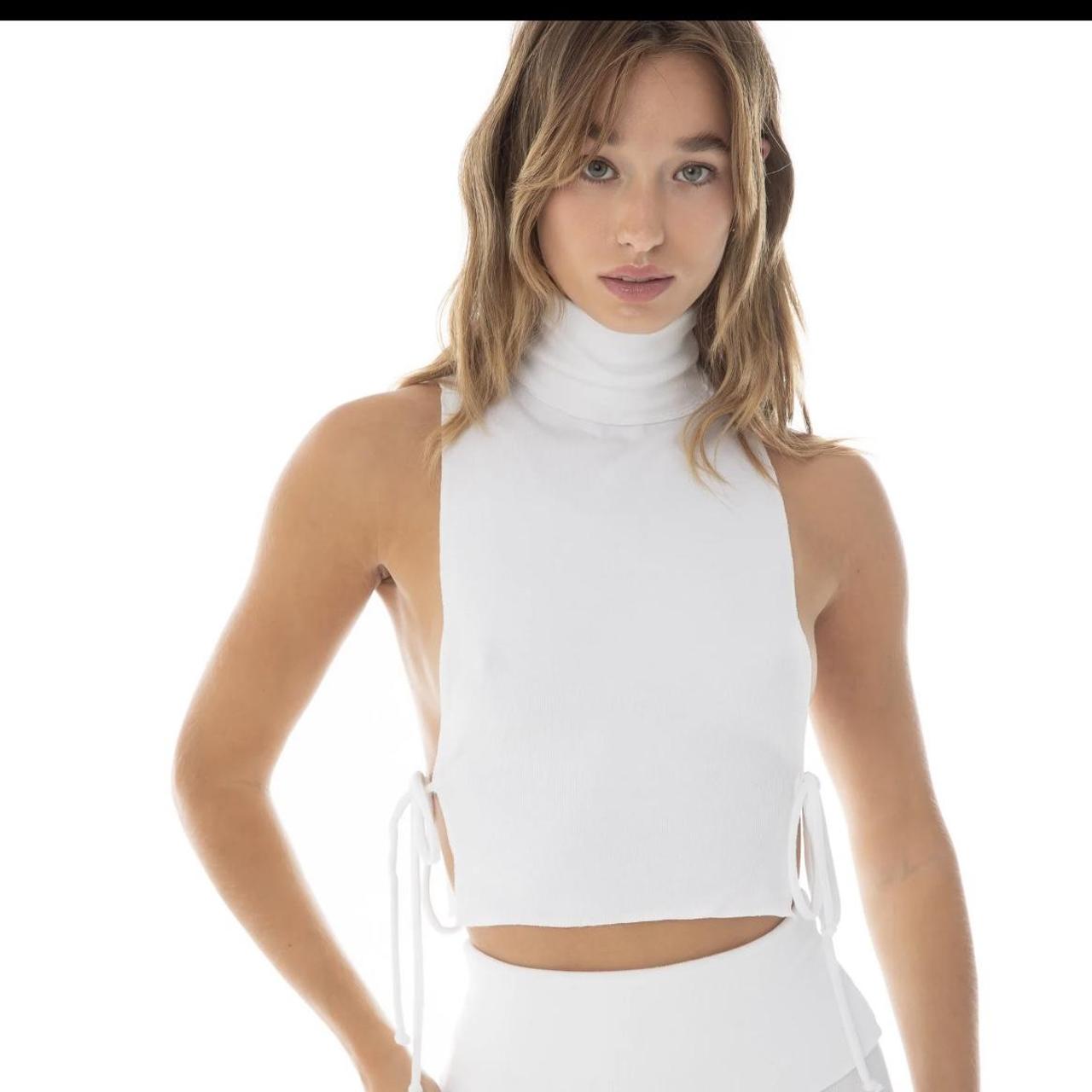 ARE YOU AM I Women's White Top Depop