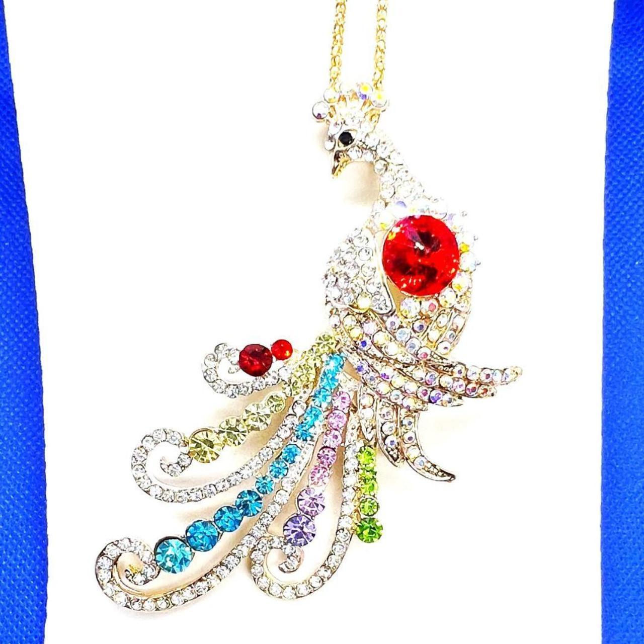 Betsey johnson peacock on sale necklace