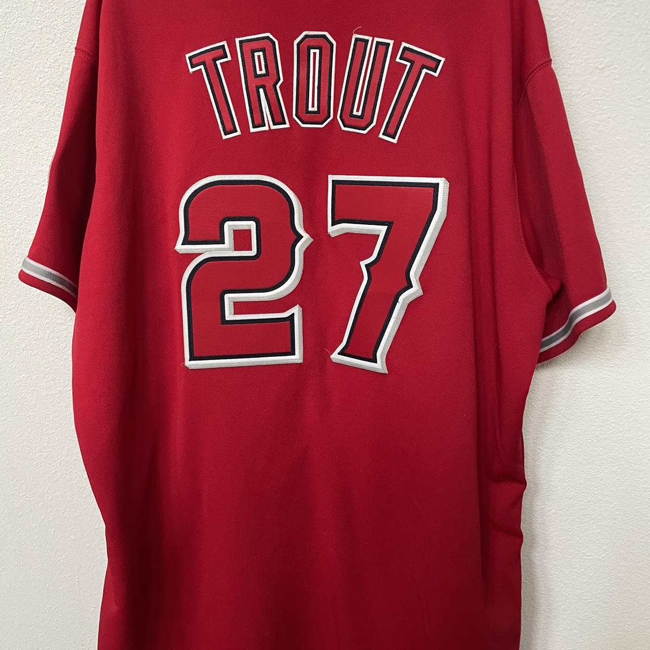 Los Angeles Angels Mike Trout Jersey Mens Small Red - Depop