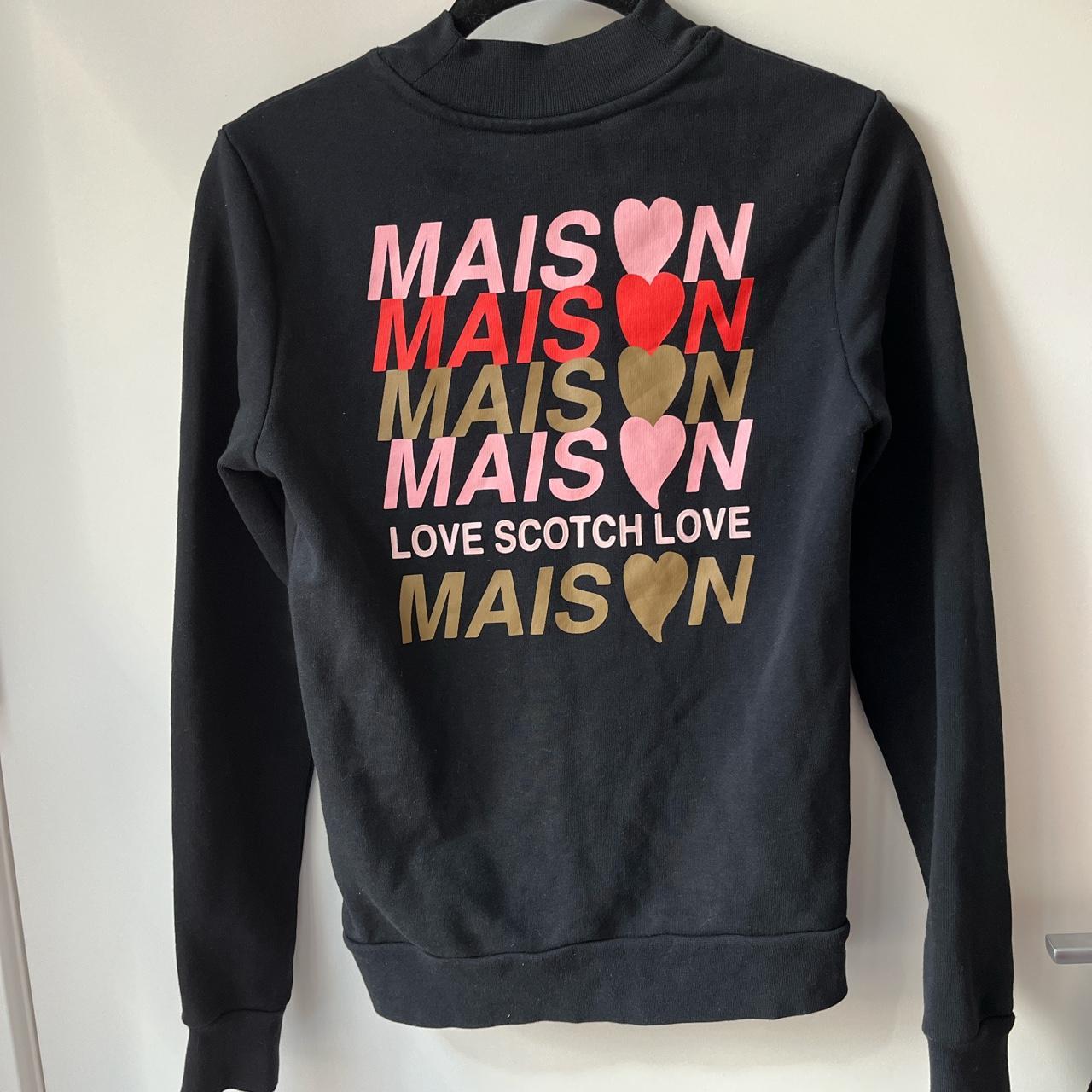 Maison Scotch Women's Black and Pink Sweatshirt (2)