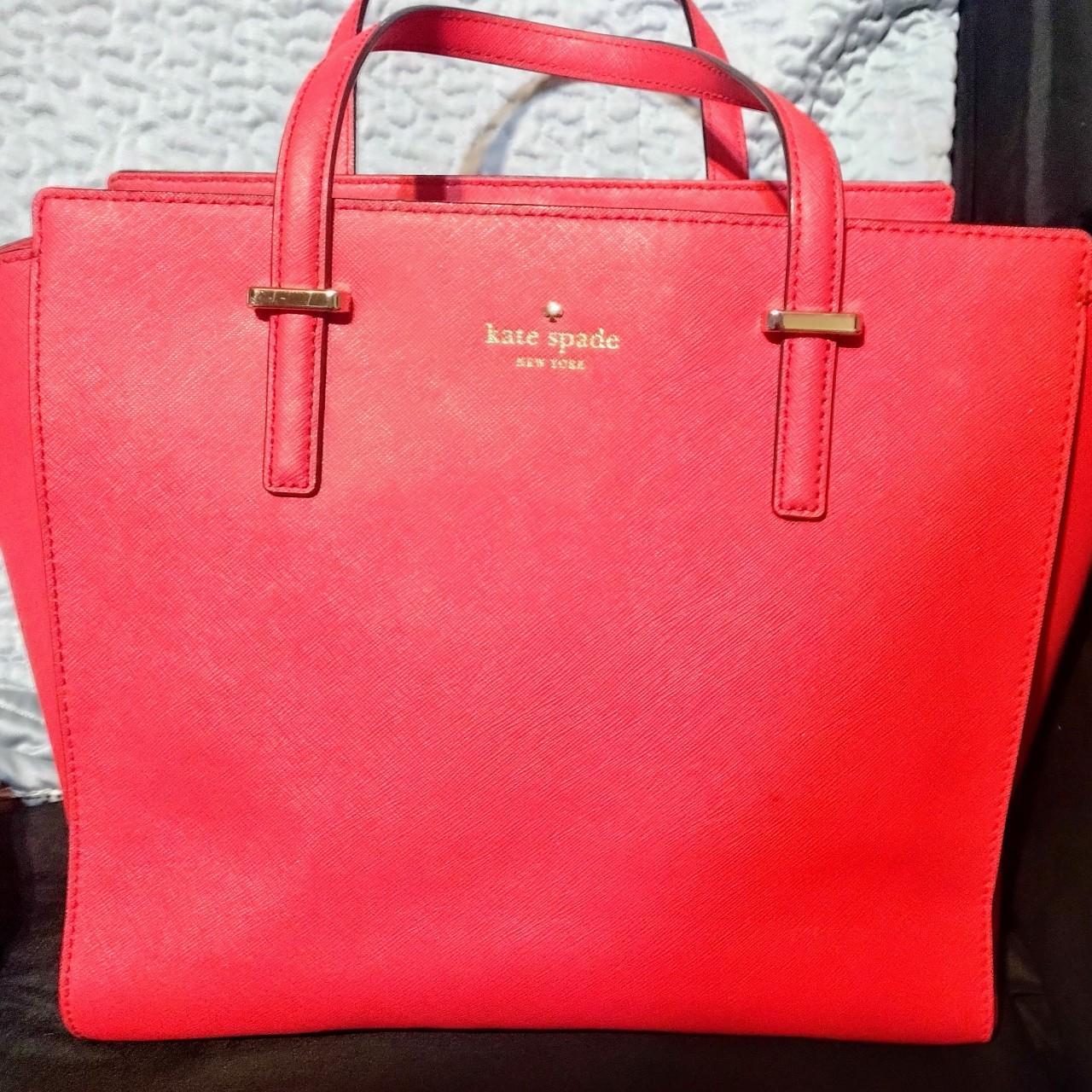 Kate Spade Red Leather Cedar Street Hayden Tote Kate Spade