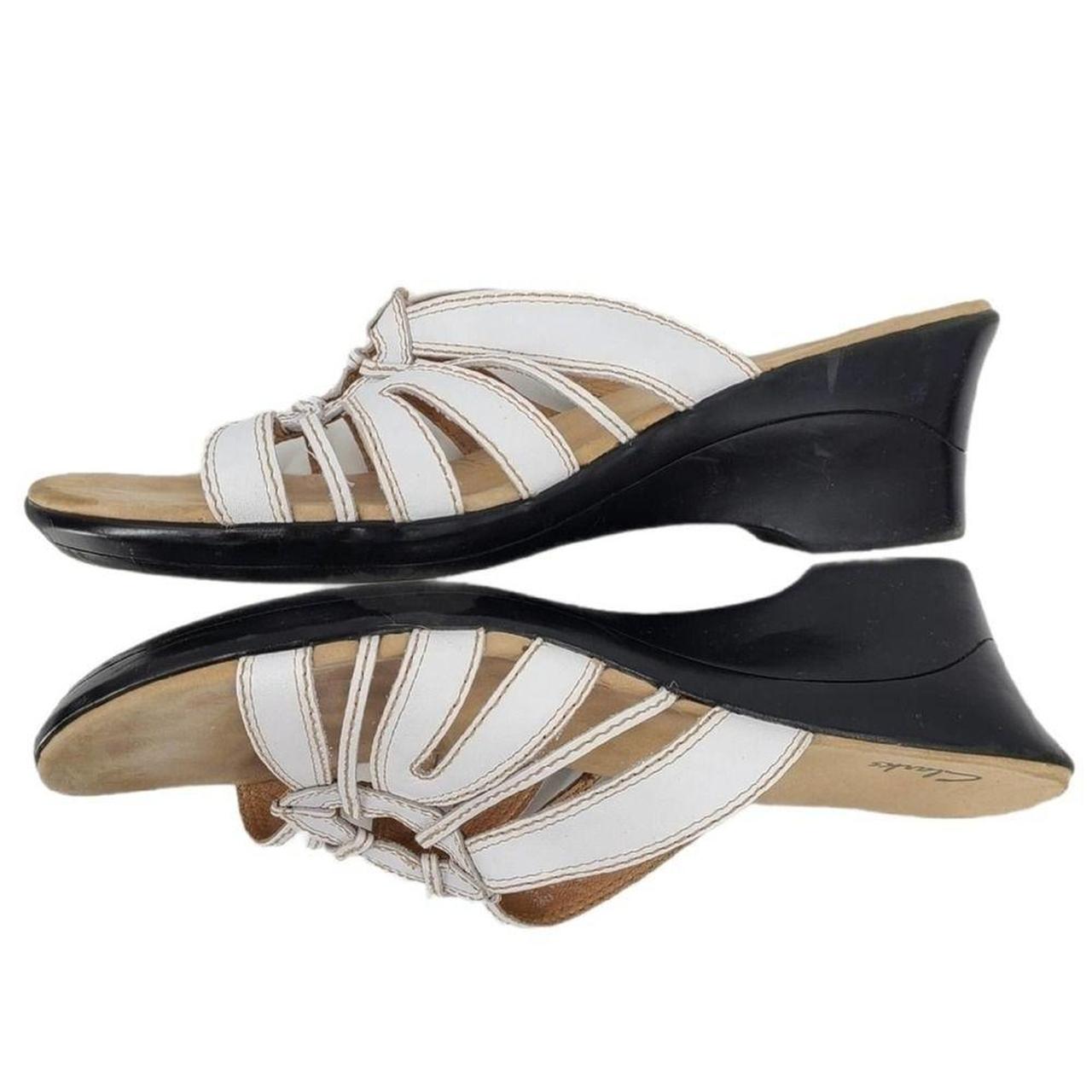 Clarks ladies white sandals sale