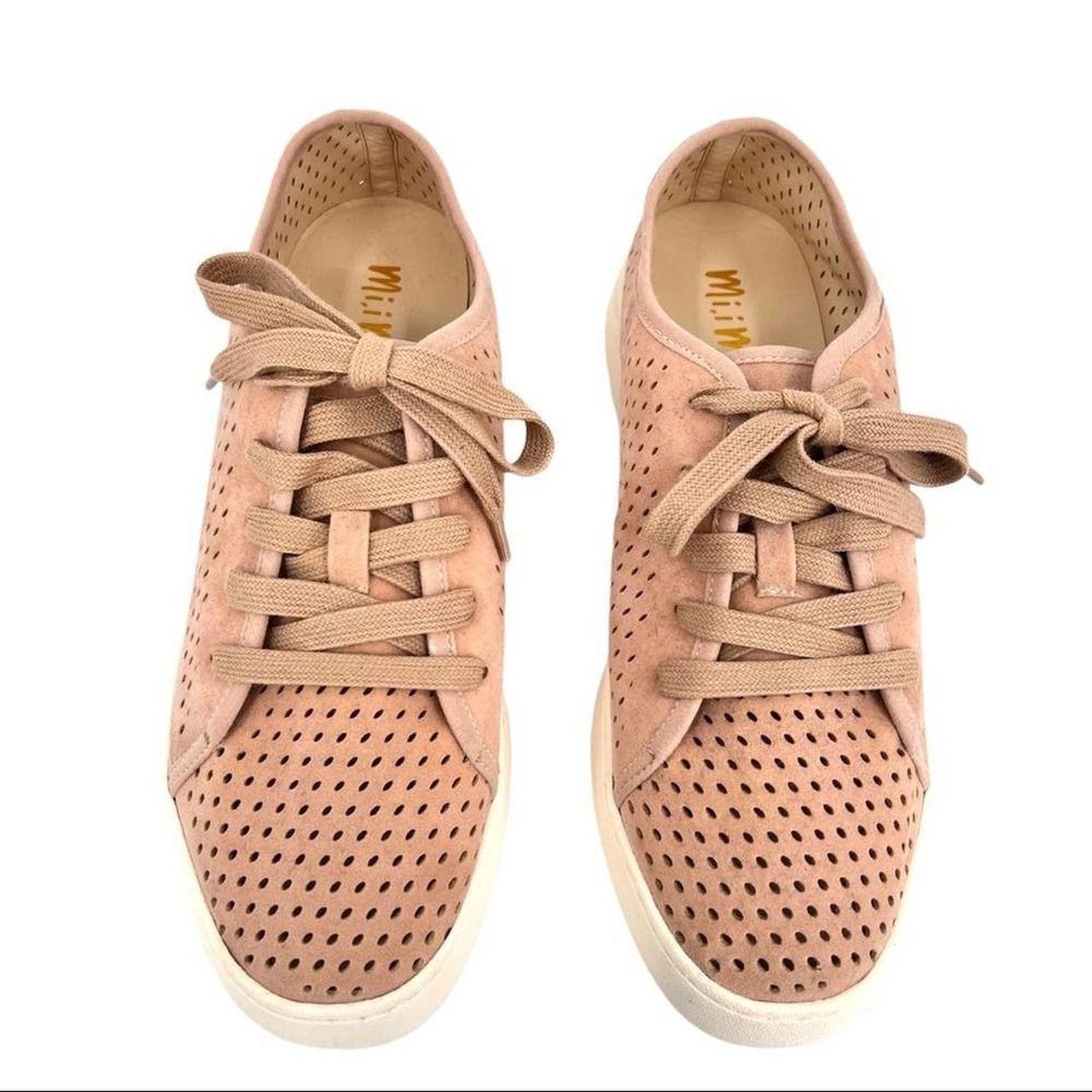 Mi.iM Dusty Rose Milo Perforated Vegan Suede Sneakers Size 2024 10