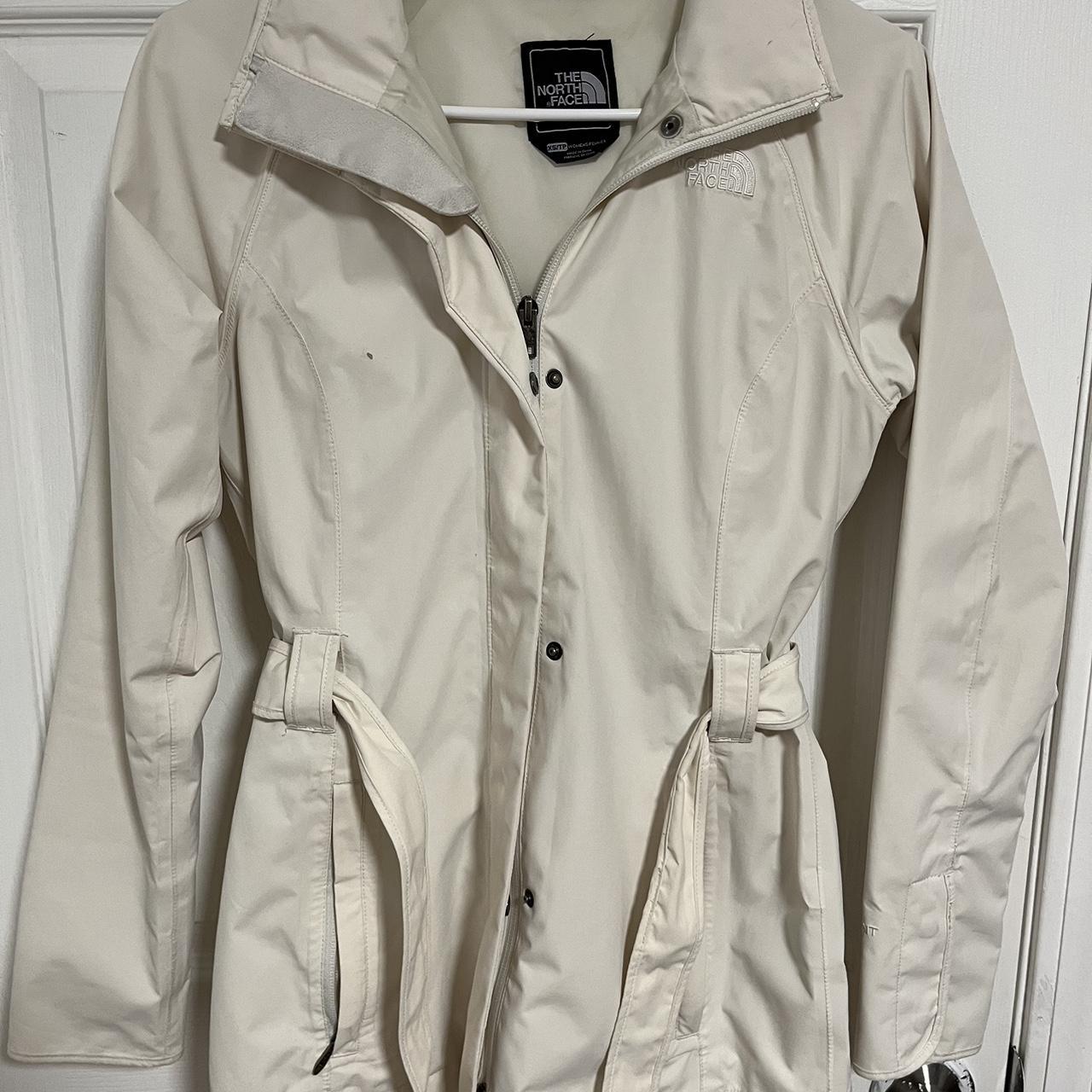 -rain trench jacket -cream color -size xs -comes... - Depop