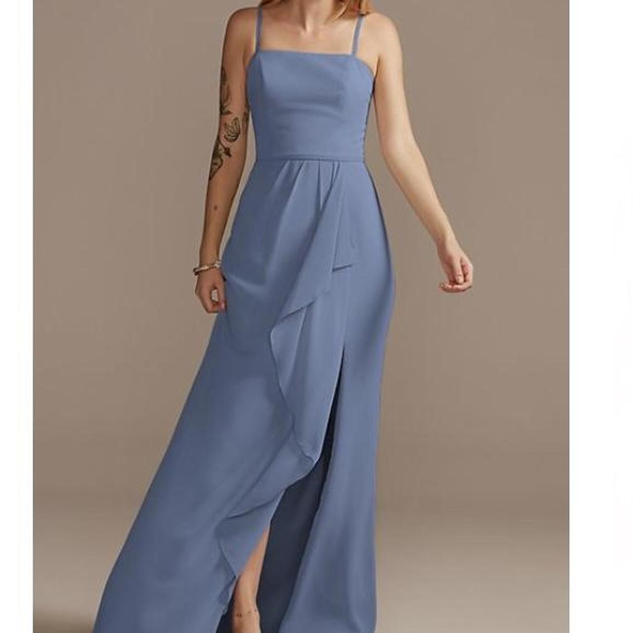 David's Bridal Women's Blue Dress Depop