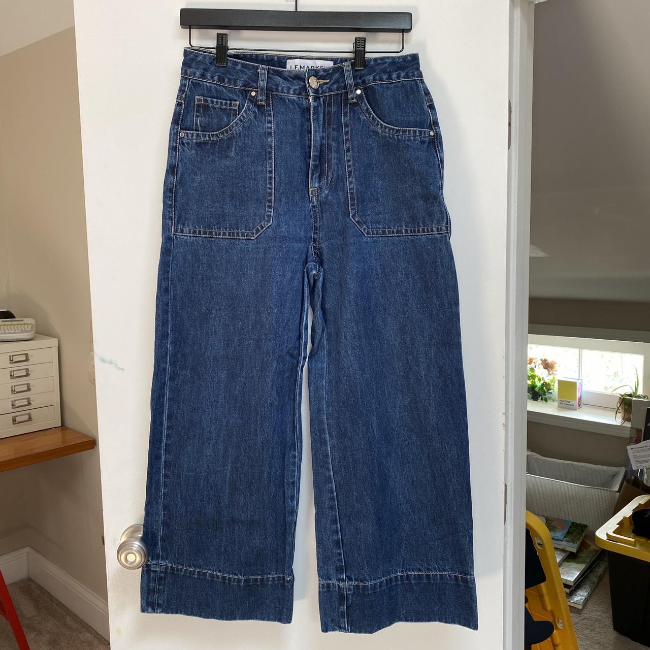 LF Markey Women's Navy Jeans | Depop